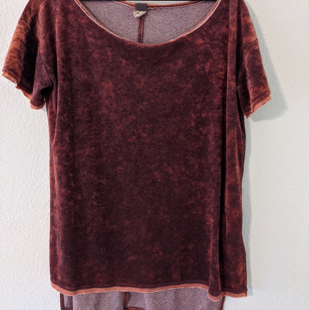We the free velvet oversized shirt